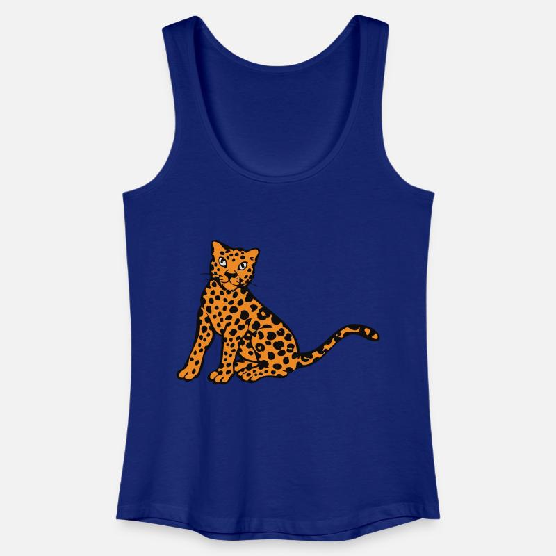 leopard - Frauen Bio Tank Top - Königsblau
