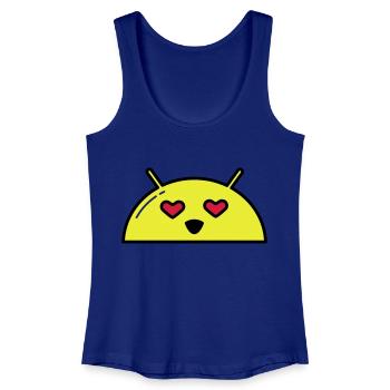Love Alien Face Emoticon - Women’s Organic Tank Top - royal blue - Front