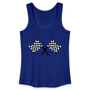 la course automobile, le pavillon, de commencer, - Débardeur bio Femme - bleu roi - Devant