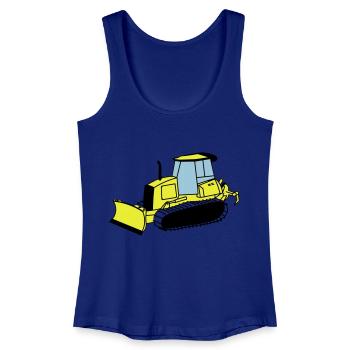 Chenille de chantier - Débardeur bio Femme - bleu roi - Devant