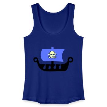 pirate ship - Women’s Organic Tank Top - royal blue - Front