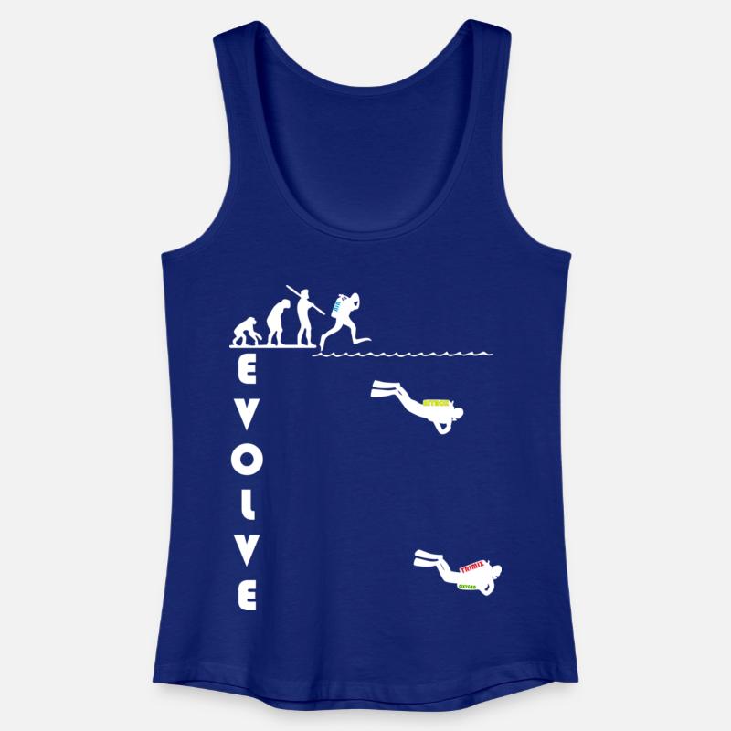 evolve_white - Women’s Organic Tank Top - royal blue