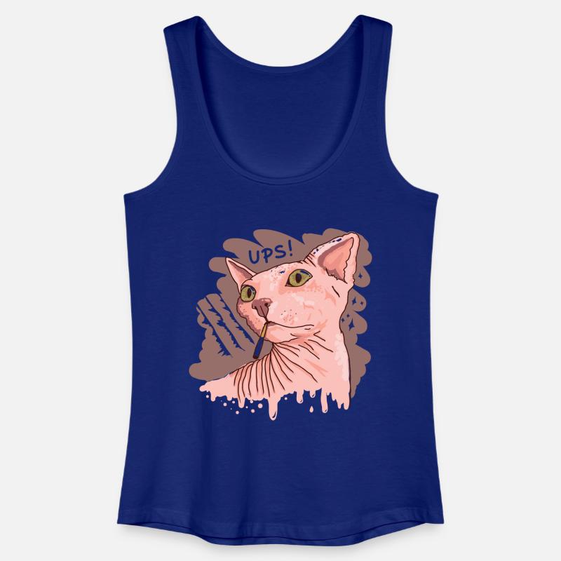 Sphynx Katze mit Zigarette - Frauen Bio Tank Top - Königsblau