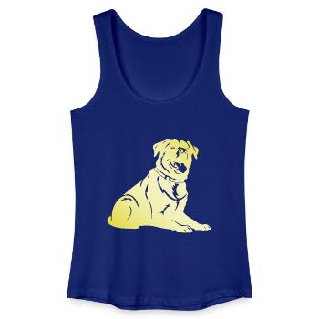 Silhouette de chien rottweiler - Débardeur bio Femme - bleu roi - Devant