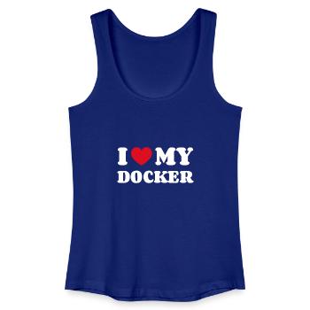 I Love My Docker - Frauen Bio Tank Top - Königsblau - Vorne