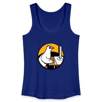 Taube arbeitet Büro Computer Tatsatur Maus Gamer - Frauen Bio Tank Top - Königsblau - Vorne