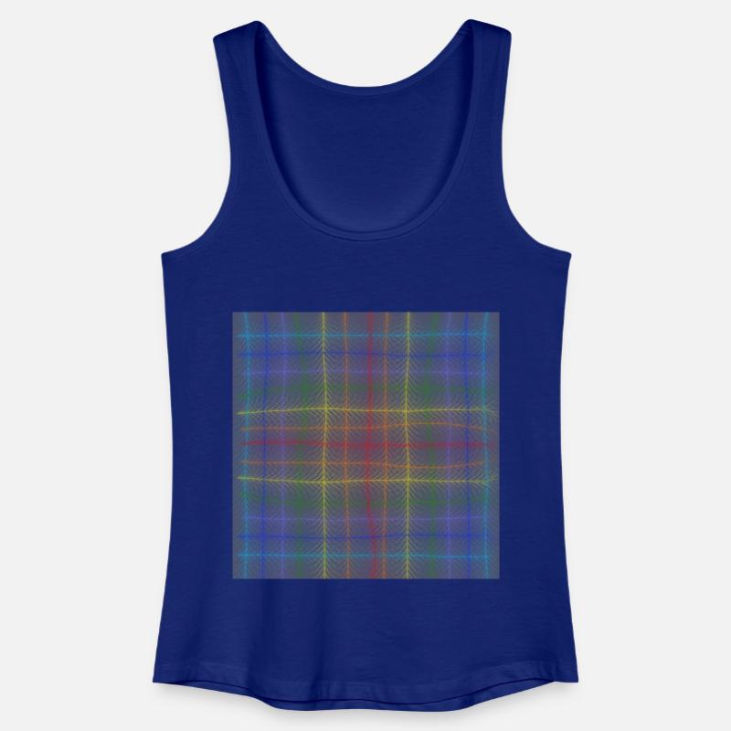 rainbow lines pattern - Women’s Organic Tank Top - royal blue
