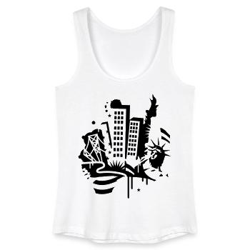 Ein New York City Design im Graffiti Stil - Frauen Bio Tank Top - Weiß - Vorne