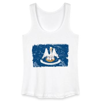 Louisiana vintage flag - Women’s Organic Tank Top - white - Front