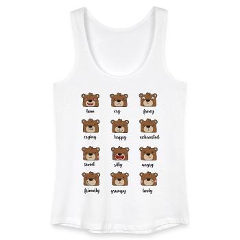bärchen bär teddy cute kita feeling mimik emotion - Frauen Bio Tank Top - Weiß - Vorne