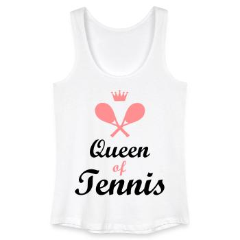 tennis lustig - Frauen Bio Tank Top - Weiß - Vorne