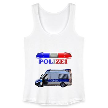 Children's birthday police car Christmas - Women’s Organic Tank Top - white - Front
