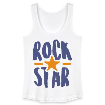 rock star - Women’s Organic Tank Top - white - Front