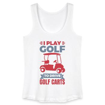 Golf Cart Witz - Frauen Bio Tank Top - Weiß - Vorne