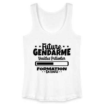 Future Gendarme Formation en Cours Humour - Débardeur bio Femme - blanc - Devant