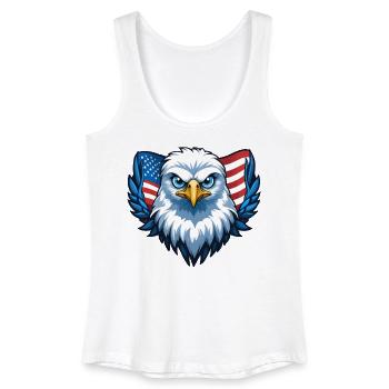 Drapeau des États-Unis Eagle Wings - Débardeur bio Femme - blanc - Devant