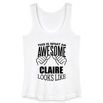Claire - Débardeur bio Femme - blanc - Devant