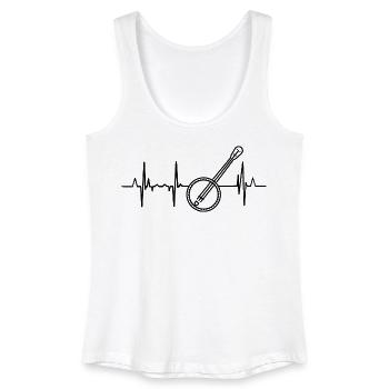 Banjo Kardiogramm - Frauen Bio Tank Top - Weiß - Vorne