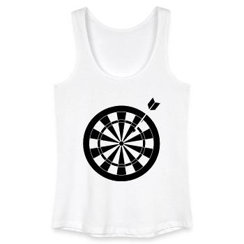 Dartscheibe - Frauen Bio Tank Top - Weiß - Vorne