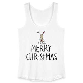 Lustige Weihnachten - Frauen Bio Tank Top - Weiß - Vorne