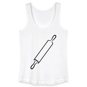 Croquis de rouleau à pâtisserie - Débardeur bio Femme - blanc - Devant