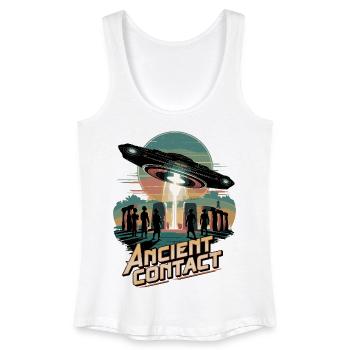 Ancient Astronaut Stonehenge UFO Encounter - Women’s Organic Tank Top - white - Front