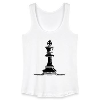Chess piece pixel graphic - Women’s Organic Tank Top - white - Front
