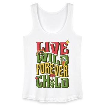 Live Wild Forever Child - Frauen Bio Tank Top - Weiß - Vorne