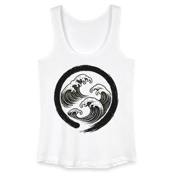 Zen Waves Enso Circle Symbol - Women’s Organic Tank Top - white - Front