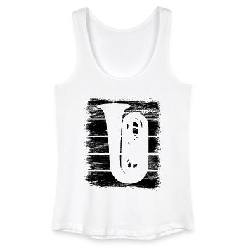 Tuba Drawing - Women’s Organic Tank Top - white - Front