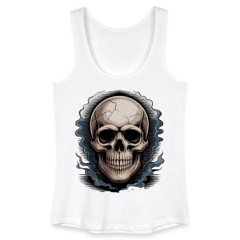 Skull in Smoke Aura - Women’s Organic Tank Top - white - Front