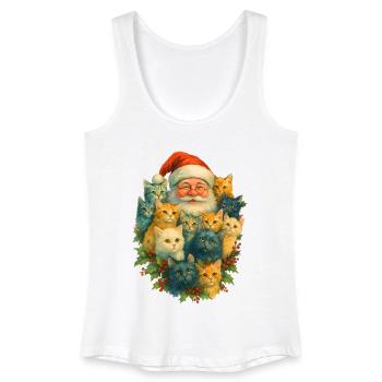 Santa Katzenvielfalt - Frauen Bio Tank Top - Weiß - Vorne