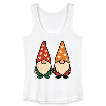 Drôle de design familial de Noël pour les fêtes des gnomes de Noël - Débardeur bio Femme - blanc - Devant