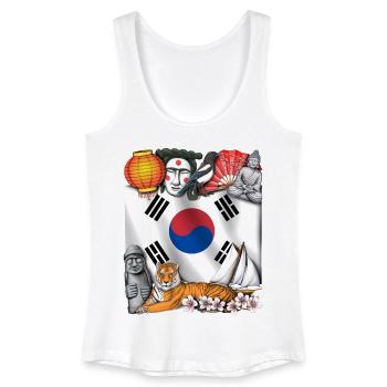 South Korea - Women’s Organic Tank Top - white - Front