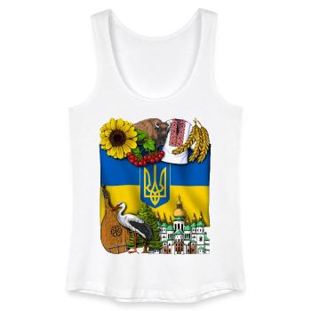 Ukraine - Débardeur bio Femme - blanc - Devant