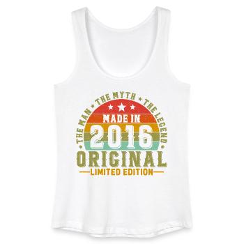 2016 Vintage Retro Geburtstagsgeschenk - Frauen Bio Tank Top - Weiß - Vorne