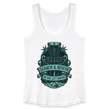 Search And Rescue No Disc Left Behind Disc Golf - Women’s Organic Tank Top - white - Front