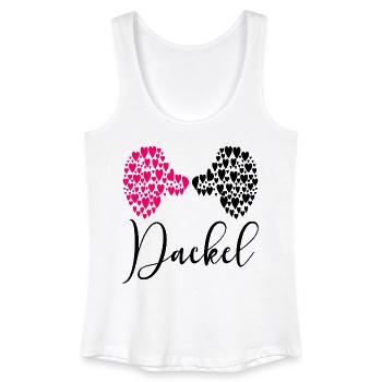Dackel Hunde Liebe - Frauen Bio Tank Top - Weiß - Vorne