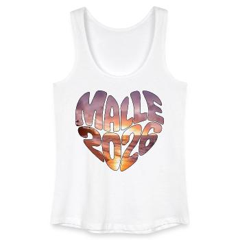 Mallorca Malle 2026 Herz (Version Sonnenuntergang) - Frauen Bio Tank Top - Weiß - Vorne