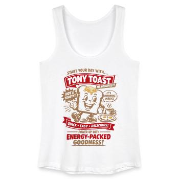 Retro 50er Jahre Frühstückstoast - Frauen Bio Tank Top - Weiß - Vorne