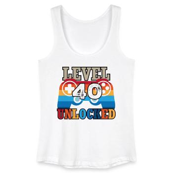 Level 40 Unlocked - Frauen Bio Tank Top - Weiß - Vorne
