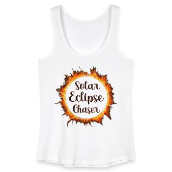 Solar eclipse chaser - Women’s Organic Tank Top - white - Front