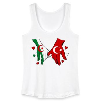 Algérie Drapeau Turc se tenant la main - Débardeur bio Femme - blanc - Devant