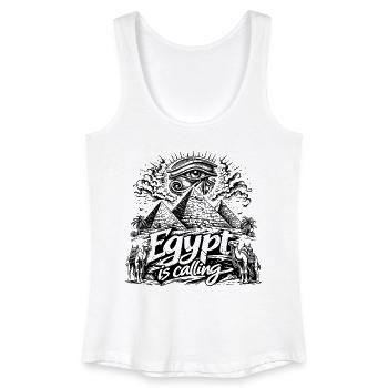 L’Égypte appelle le pharaon des fêtes d’Égypte - Débardeur bio Femme - blanc - Devant