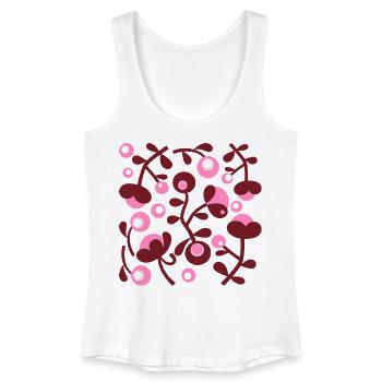 Abstrakte Pfingstrosen L Rose Sorbet Beere Rot Weiß - Frauen Bio Tank Top - Weiß - Vorne
