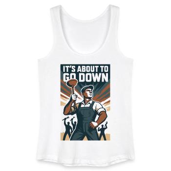 It's about to go down | Pömpel Plumber - Women’s Organic Tank Top - white - Front
