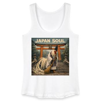 Japanisches Onagadori Shinto-Mönch-Design - Frauen Bio Tank Top - Weiß - Vorne