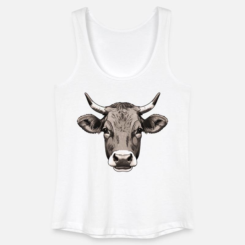 Kuh - Frauen Bio Tank Top - Weiß