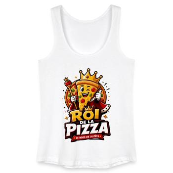 Roi de la Pizza - Débardeur bio Femme - blanc - Devant