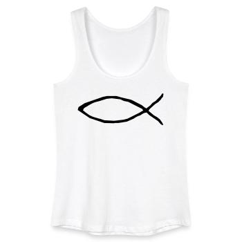 Christlicher Fisch - Frauen Bio Tank Top - Weiß - Vorne